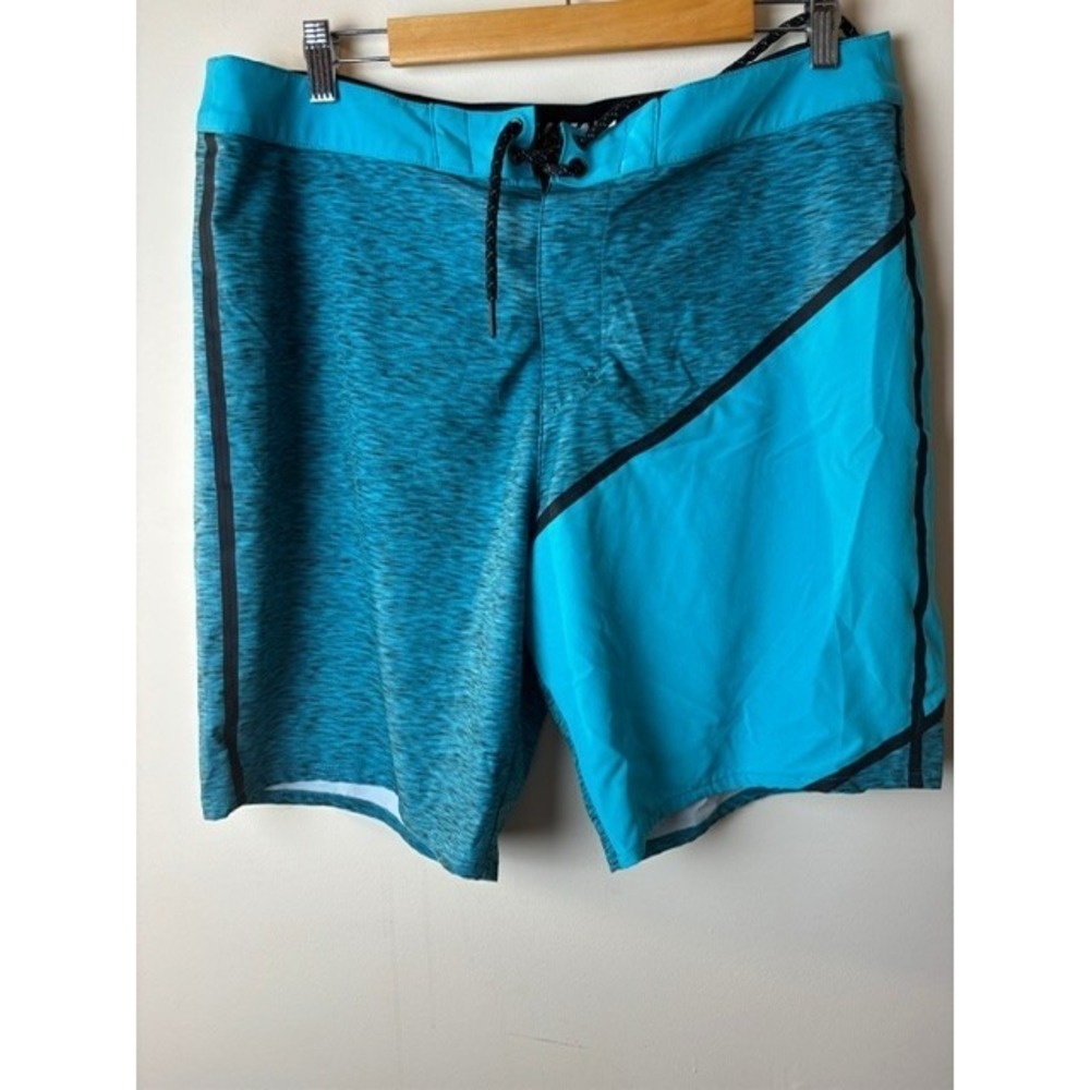 Mens L‎ American Eagle Board Shorts Blue Drawstring Zipper Pocket Swim Trunks